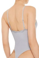 Seamless Lace-Trim Bodysuit