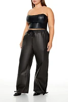 Plus Faux Leather Pants