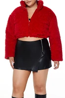 Plus Faux Shearling Jacket