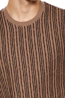 Textured Vertical-Striped Slim-Fit Tee