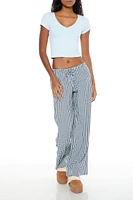 Cropped V-Neck Tee