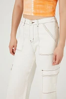 Twill Contrast-Trim Cargo Pants
