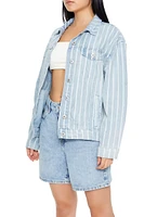 Striped Denim Trucker Jacket