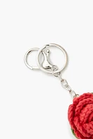 Crochet Rose Keychain