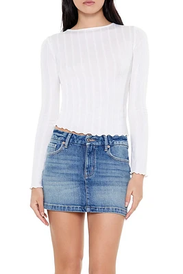 Ribbed Knit Plunge-Back Top