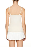 Cotton-Blend Scoop Cami