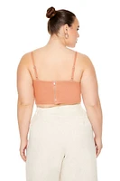 Plus Denim Cropped Cami