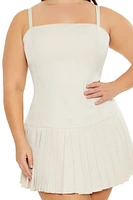 Plus Drop-Waist Mini Dress