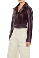 Faux Leather Moto Jacket