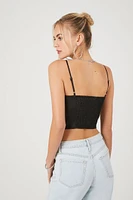 Satin Corset Cropped Cami