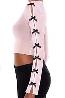 Mesh Bow Crop Top