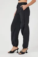 Women's Toggle Drawstring Joggers in Black Large