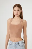 Women's Sweater-Knit Cutout Tank Top