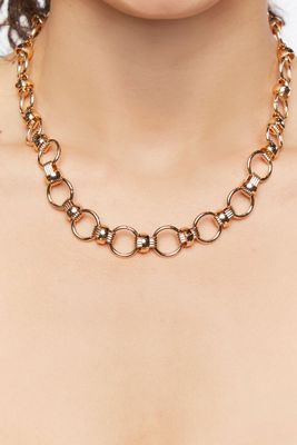 Women's Chunky Circle Chain Necklace in Gold