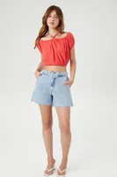 Women's Off-the-Shoulder Halter Crop Top