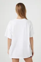 Women's Oversized Since 93 Graphic T-Shirt in White Large