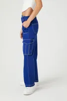 Women's High-Rise Cargo Pants in Cobalt Large