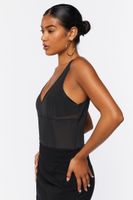 Women's Sleeveless V-Neck Bodysuit in Black Medium