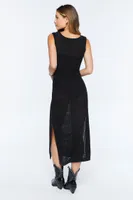 Women's Sleeveless Open-Knit Midi Dress