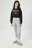 Women's Fleece Boston Zip-Up Hoodie in Black Small