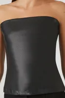 Women's Faux Leather Tube Top