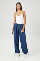 Women's Denim Wide-Leg Joggers in Dark Denim, 26