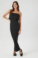 Women's Flounce Midi Tube Dress