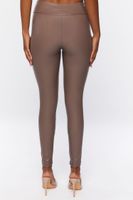 Women's Faux Leather High-Rise Leggings in Shiitake Medium