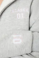 Women's Alaska Faux Shearling Zip-Up Hoodie in Heather Grey Small