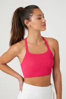 Women's Seamless Strappy Sports Bra Hibiscus