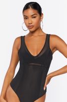 Women's Sleeveless V-Neck Bodysuit in Black Medium