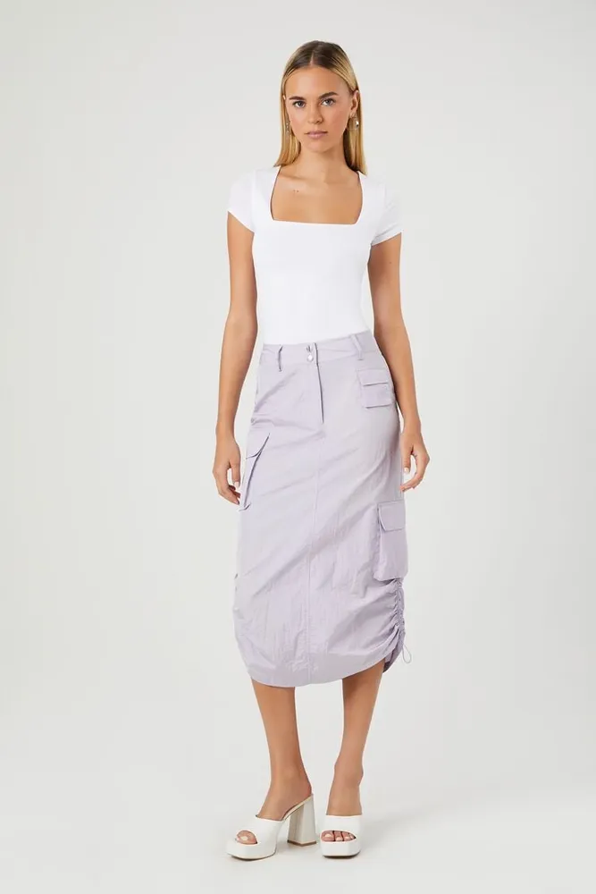 Women's Cargo Midi Skirt in Wisteria, XS