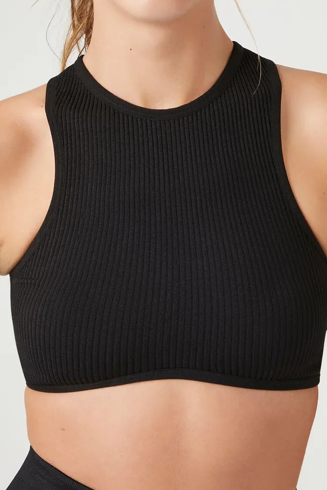Women's Seamless Longline Bralette in Black Medium