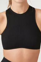 Women's Seamless Longline Bralette in Black Medium