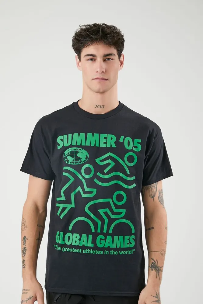 Men Summer 05 Global Games Graphic Tee Black,