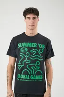 Men Summer 05 Global Games Graphic Tee in Black Small