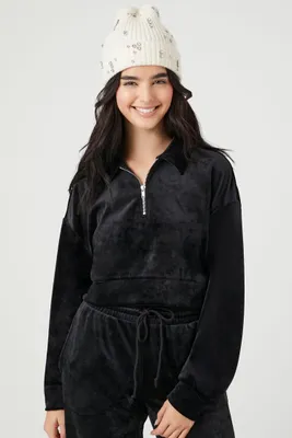 Women's Velvet Half-Zip Pullover