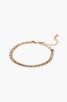 Women's Faux Gem Bracelet Set in Clear/Gold