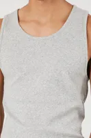 Men Cotton-Blend Tank Top in Heather Grey, XXL