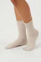 Pointelle Knit Crew Socks