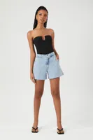 Women's Cropped Sweater-Knit Tube Top