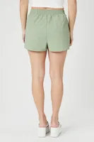 Women's Button-Front Dolphin-Hem Shorts in Sage Medium