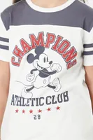 Girls Mickey Mouse Varsity T-Shirt (Kids) in White, 11/12