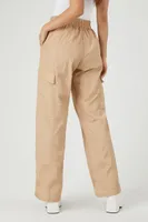 Women's Cargo Straight-Leg Joggers in Khaki Large