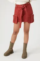 Women's Twill Utility Cargo Mini Skirt