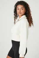 Women's French Terry Half-Zip Pullover in Vanilla Small