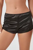 Women's Satin Shortie Panties in Black Medium