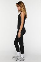 Women's Seamless Plunging Sleeveless Jumpsuit in Black, S/M