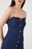 Women's Denim Tube Mini Dress