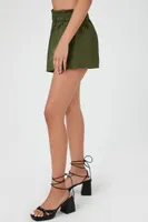 Women's Shirred Flare Shorts in Cypress Small